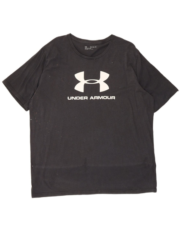 Męska koszulka z grafiką Under Armour Top 2XL w kolorze czarnym