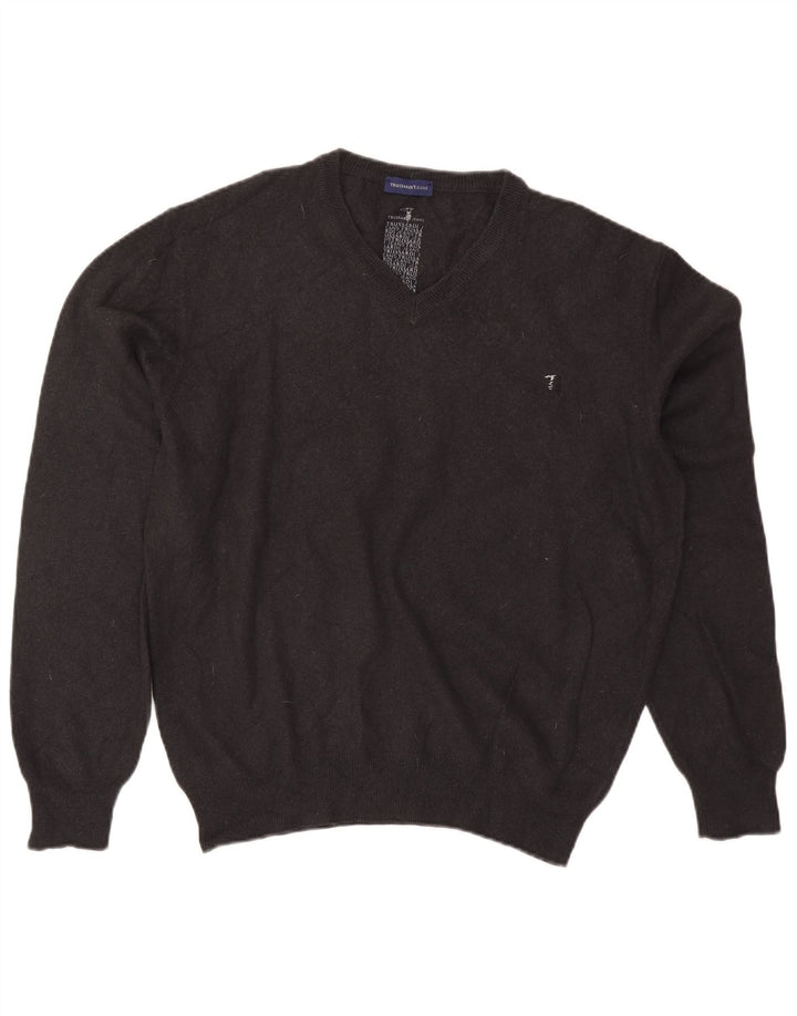 Męski sweter Trussardi Jeans z dekoltem w kształcie litery V, 3XL, szary