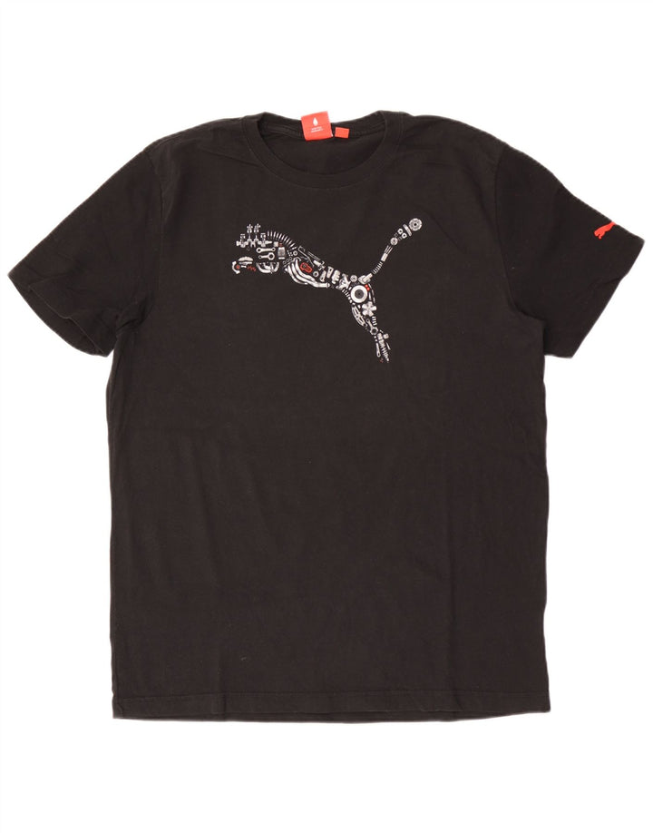 Męski T-shirt z grafiką Puma, duży, czarny