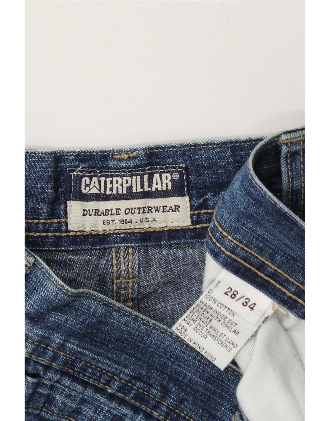 Męskie jeansy Caterpillar Cargo Straight W28 L31 Niebieskie bawełniane