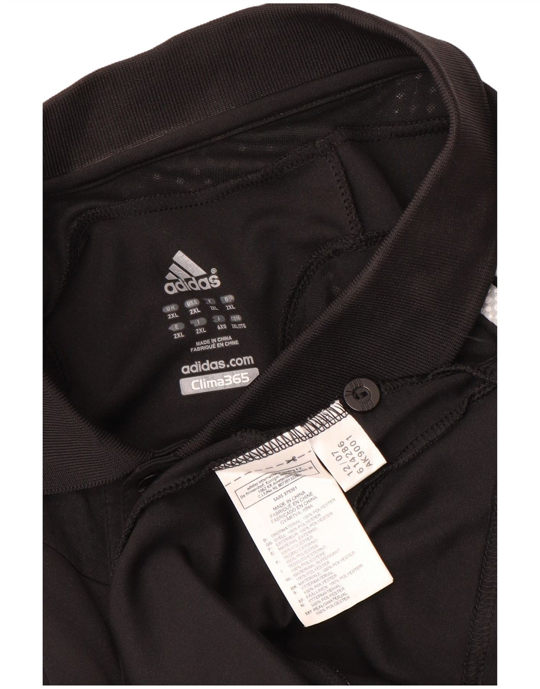 Męska koszulka polo Adidas Clima 365 2XL Czarny poliester z blokami kolorów