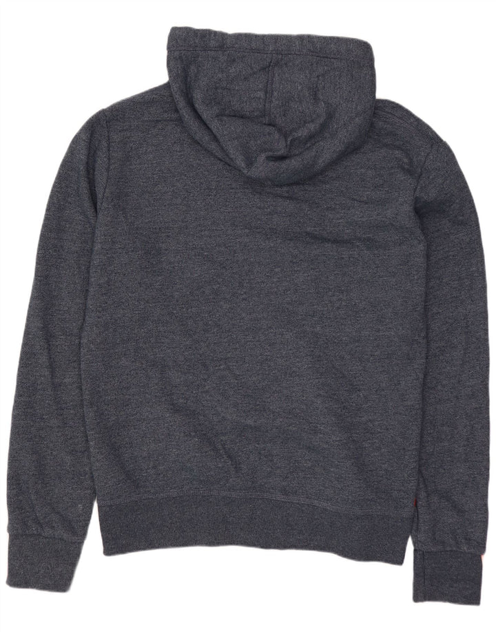 SUPERDRY Męski sweter z kapturem i zamkiem XL, granatowy, bawełniany