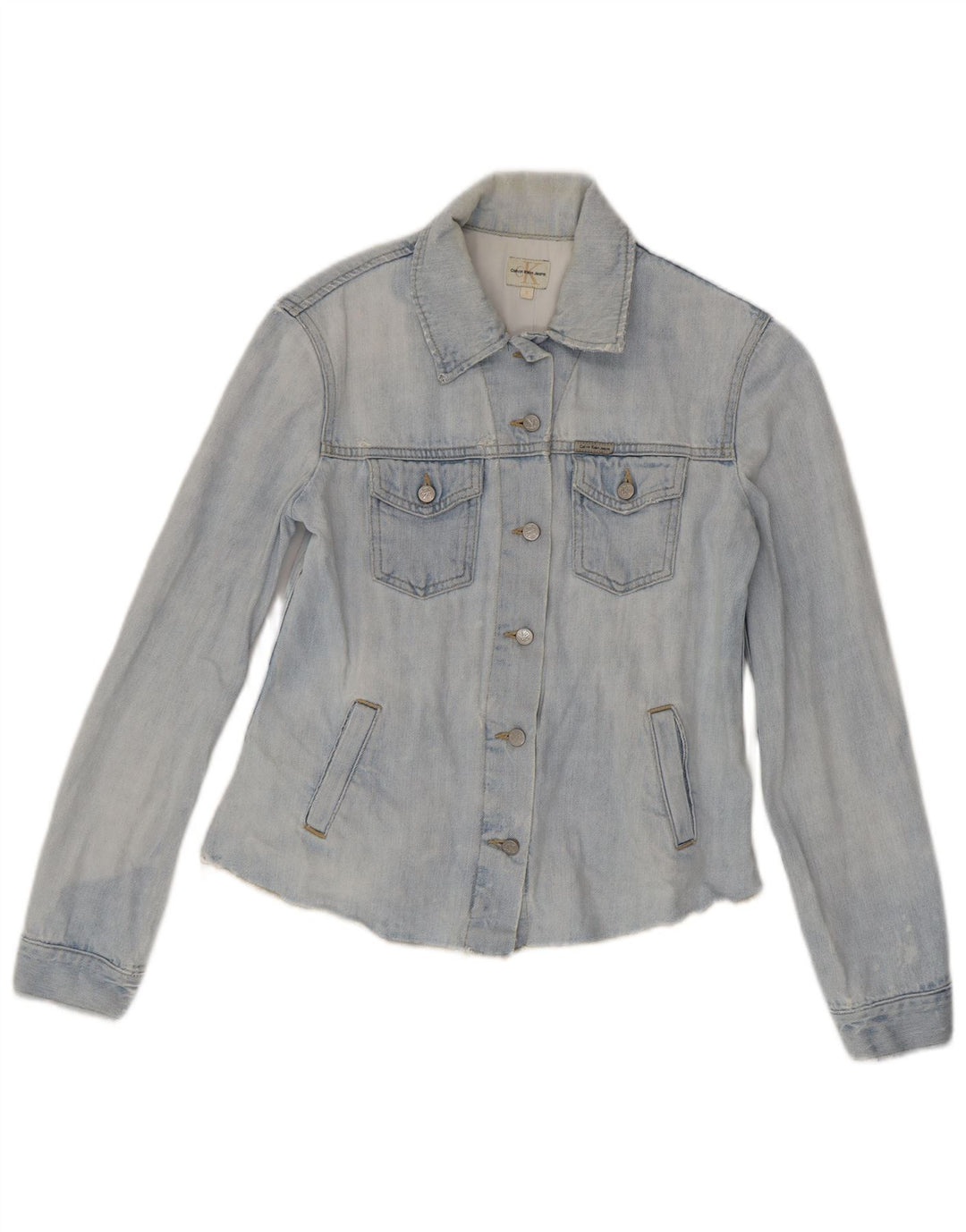Damska kurtka dżinsowa Calvin Klein Jeans UK 10, mała, niebieska, bawełniana