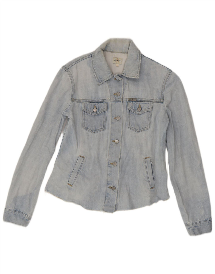 Damska kurtka dżinsowa Calvin Klein Jeans UK 10, mała, niebieska, bawełniana