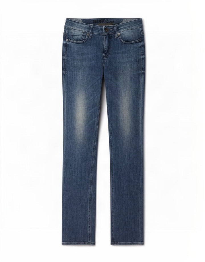 Guess Damskie Jeansy Slim W26 L34 Niebieskie Bawełniane
