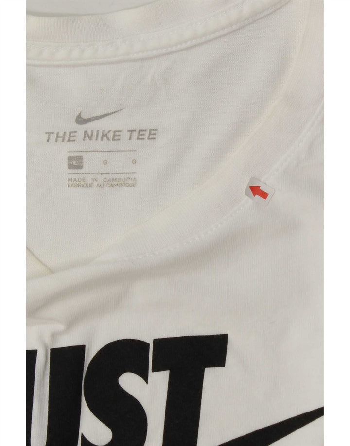 Męski T-shirt z grafiką Nike, duży, biały, bawełniany