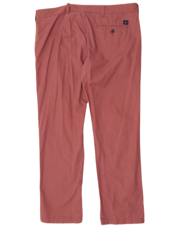 Marks & Spencer Męskie proste spodnie chino W40 L31 Różowa bawełna