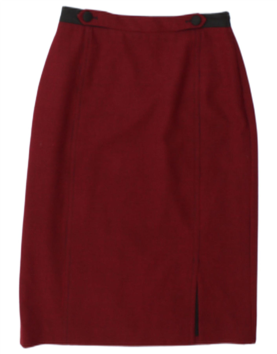 Damska spódnica ołówkowa Jaeger UK 8 Small W27 Burgundowy poliester w pepitkę