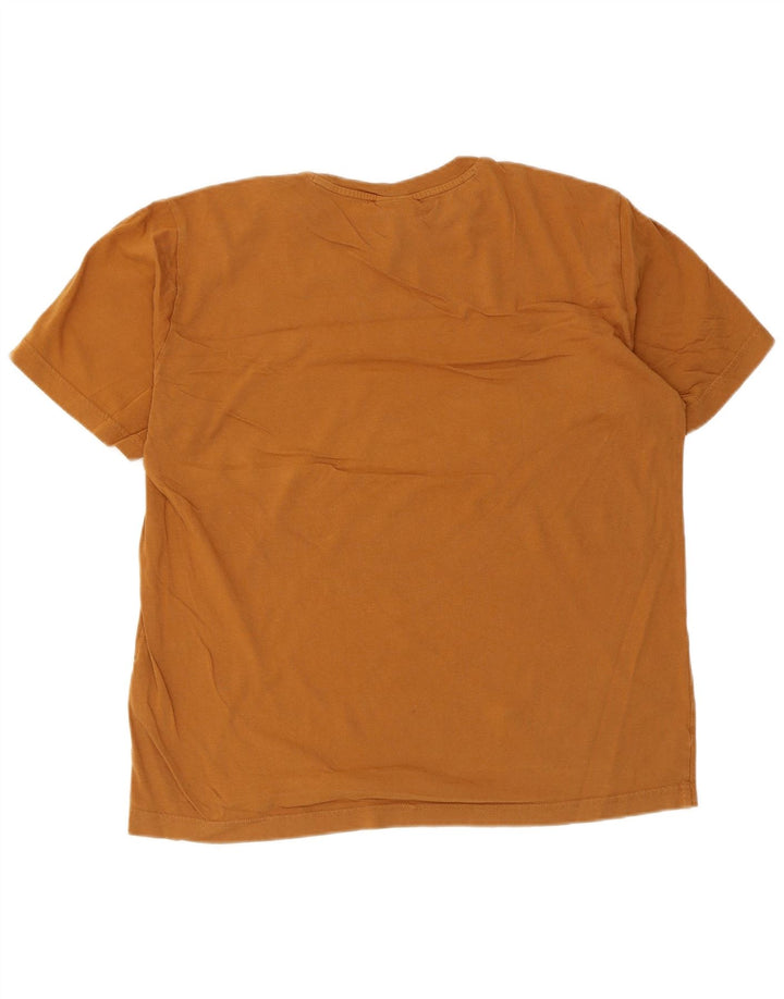 Męski T-shirt Champion z grafiką, duży, brązowy, bawełniany