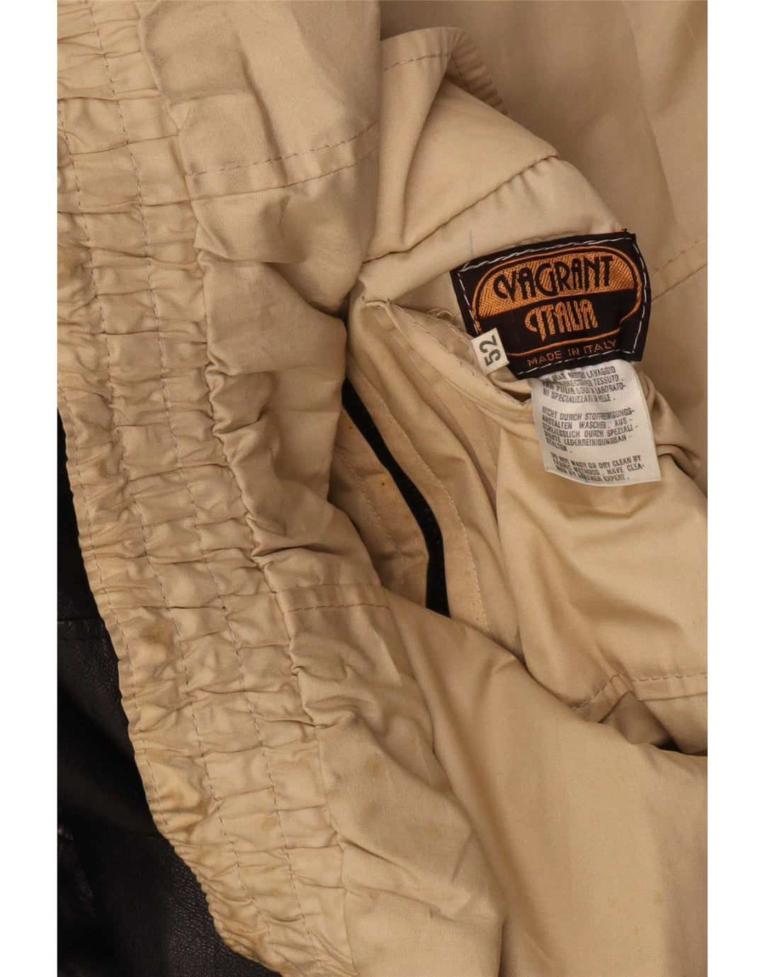 Męska kurtka skórzana Vagrant IT 52 XL w kolorze czarnym