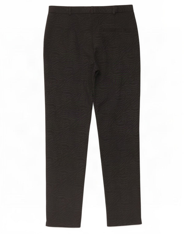 Topshop Womens Suit Trousers UK 10 Small W28 L29 Black Animal Print