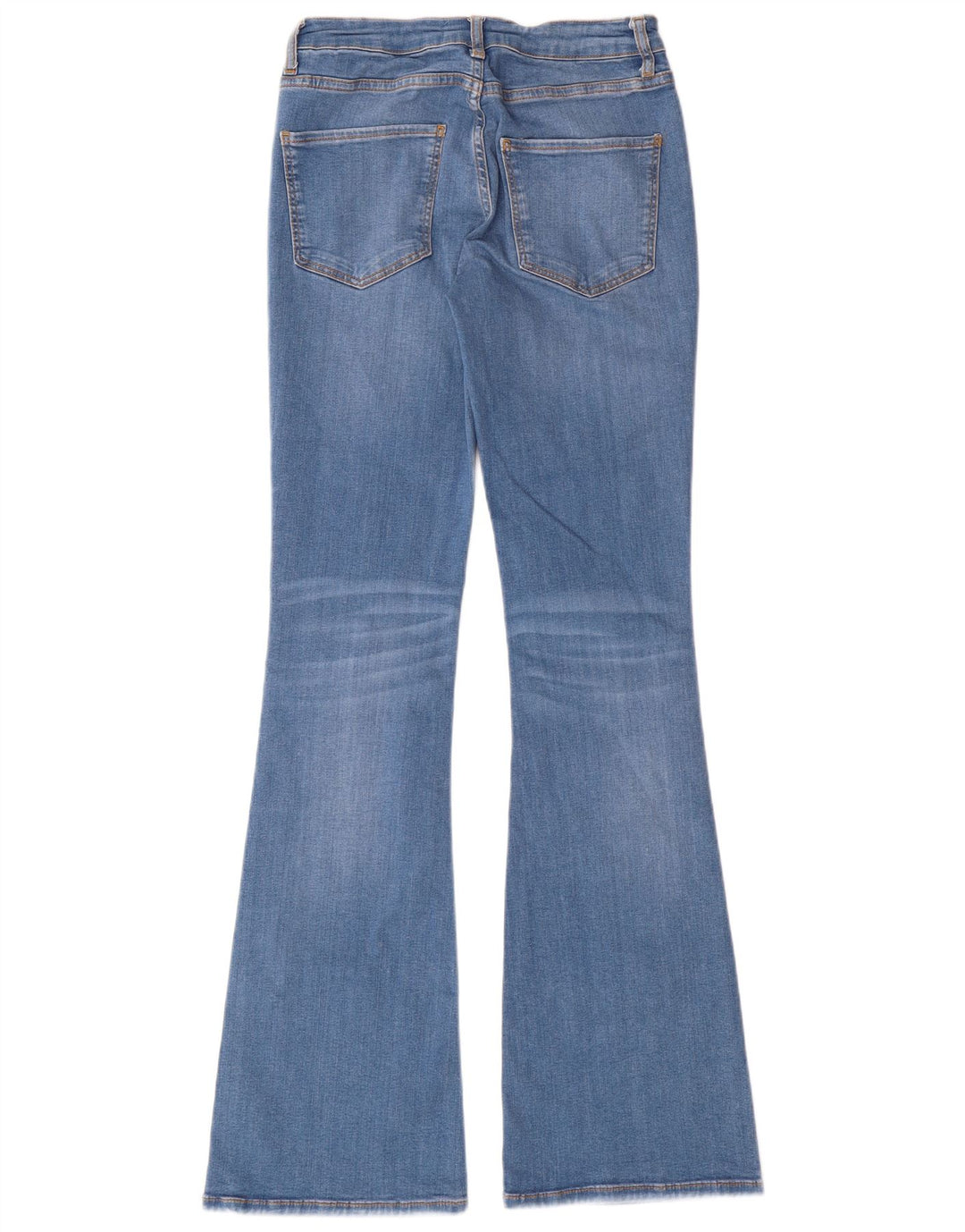 ZARA Womens Flared Jeans EU 36 XS W26 L33 Blue Cotton