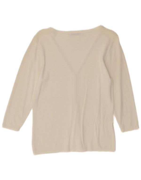 Sweter damski Marks & Spencer UK 10, mały, w kolorze złamanej bieli