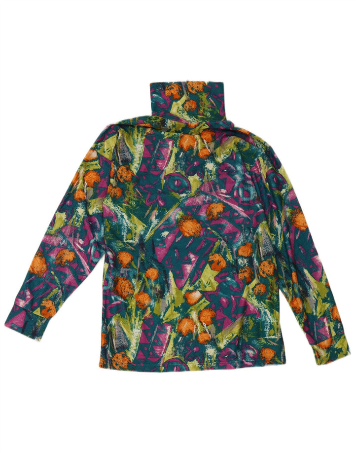 Vintage damski top w abstrakcyjny wzór z długim rękawem IT 48 XL wielokolorowy