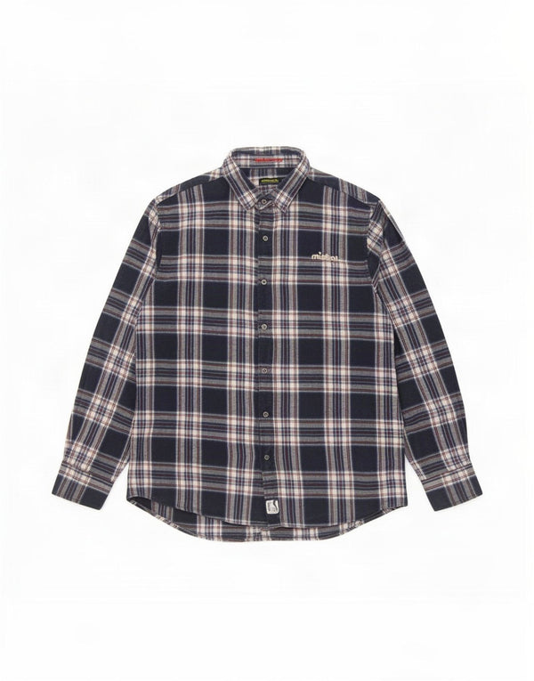 Koszula flanelowa męska Mistral 2XL, bawełniana, granatowa w kratę