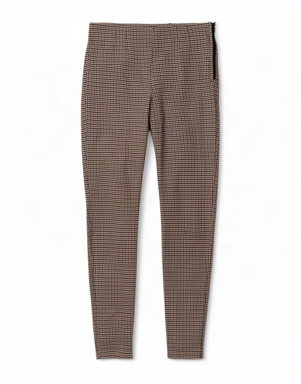 Legginsy damskie Zara UK 12, średni brąz w kratkę