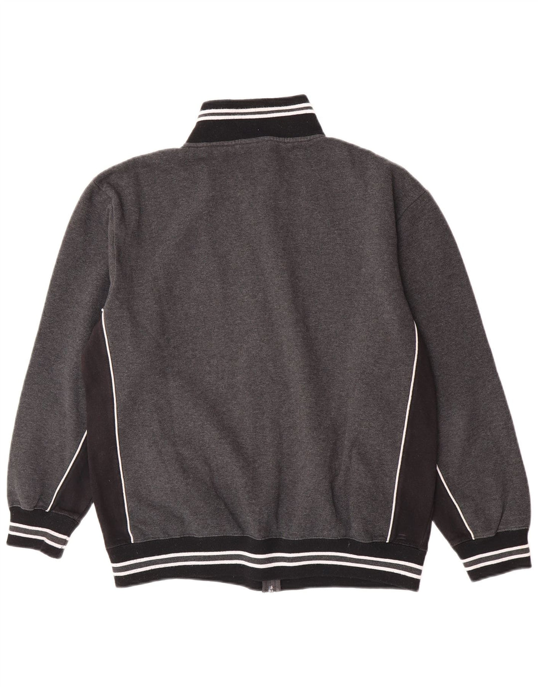 Męska kurtka dresowa Fila z grafiką, duża, szara, z blokami kolorów