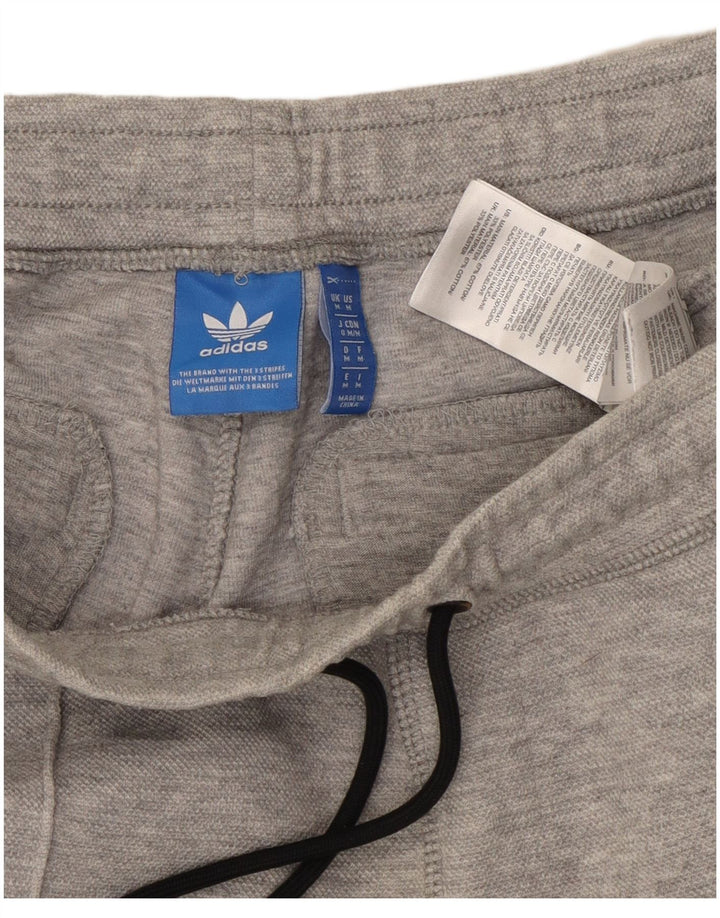 Męskie spodnie dresowe Adidas Capri, średnioszare, bawełniane w cętki