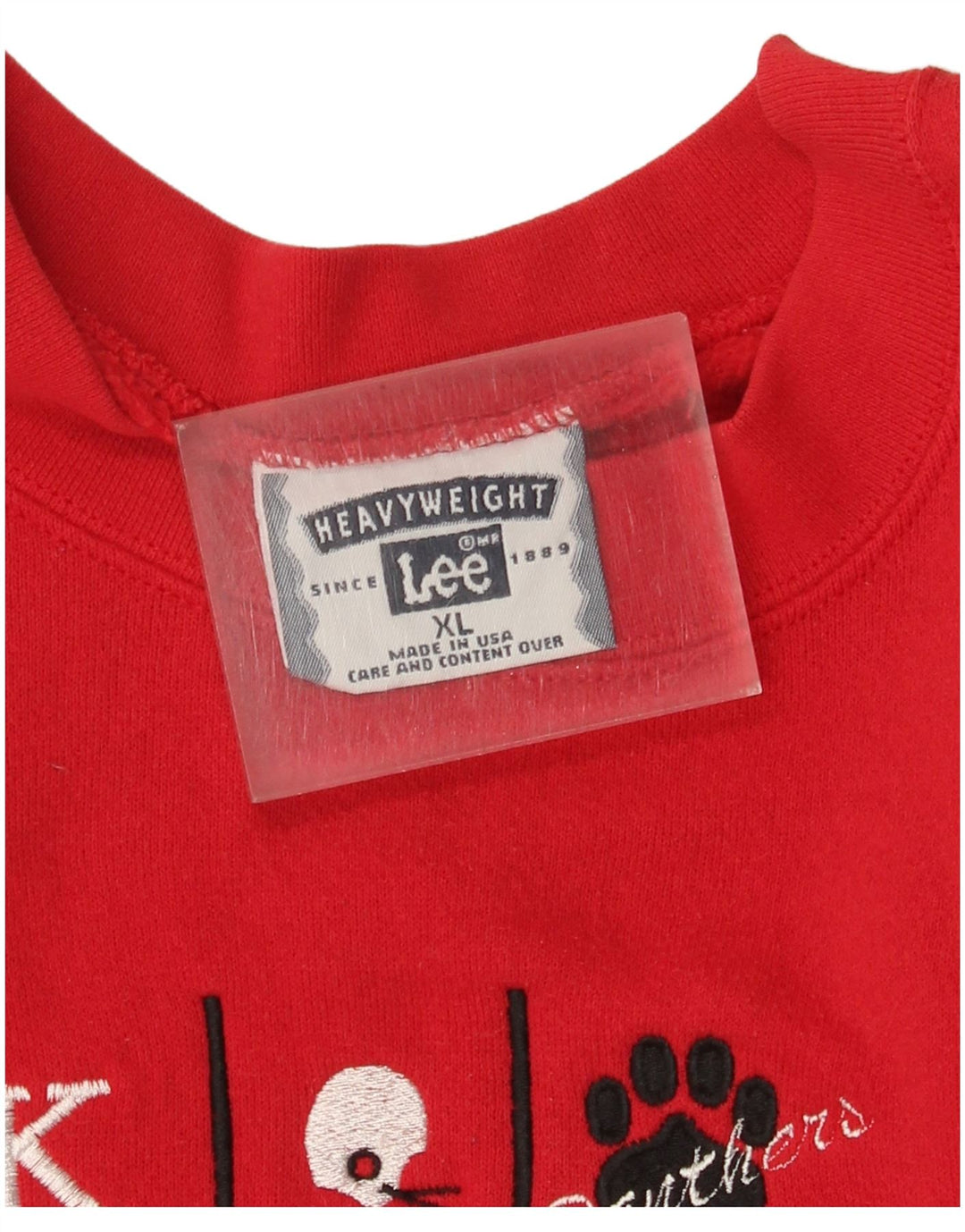 Męska bluza Lee z grafiką, XL, czerwona, bawełniana