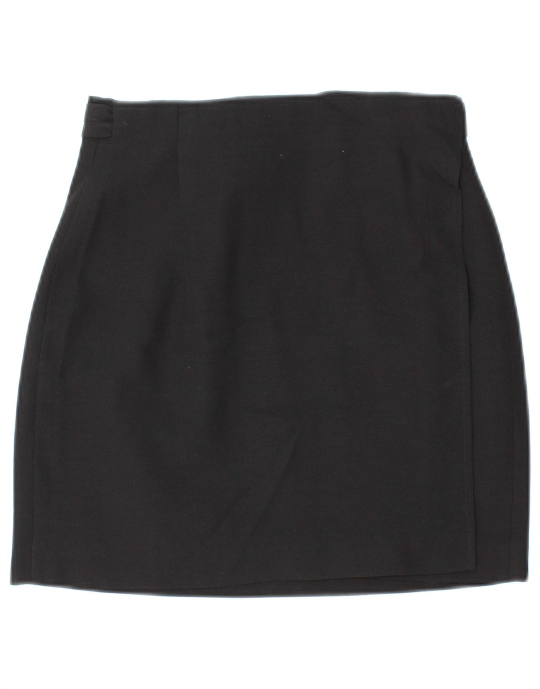 VINTAGE Damska spódnica mini kopertowa IT 42 Medium W26 Czarna wełna