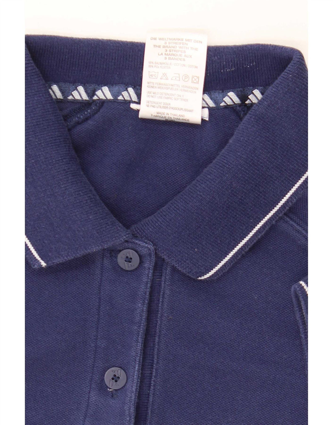 Damska koszulka polo Adidas UK 12, średnia, granatowa, bawełniana