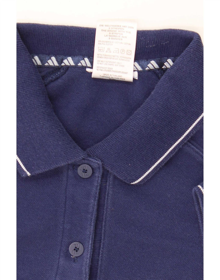 Damska koszulka polo Adidas UK 12, średnia, granatowa, bawełniana