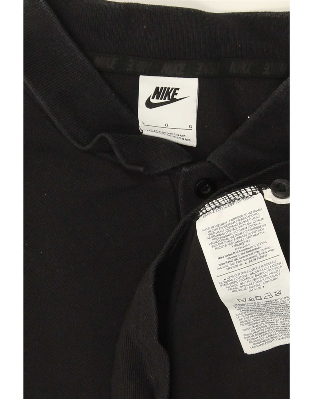 Męska koszulka polo Nike, duża, czarna, bawełniana