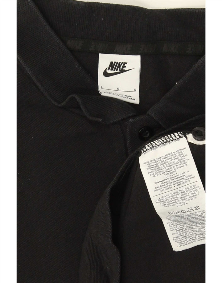 Męska koszulka polo Nike, duża, czarna, bawełniana
