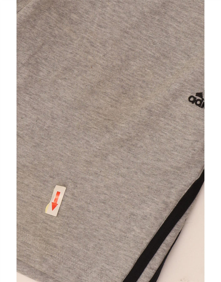 Męskie spodenki sportowe Adidas Climalite, średnioszare, bawełniane w cętki