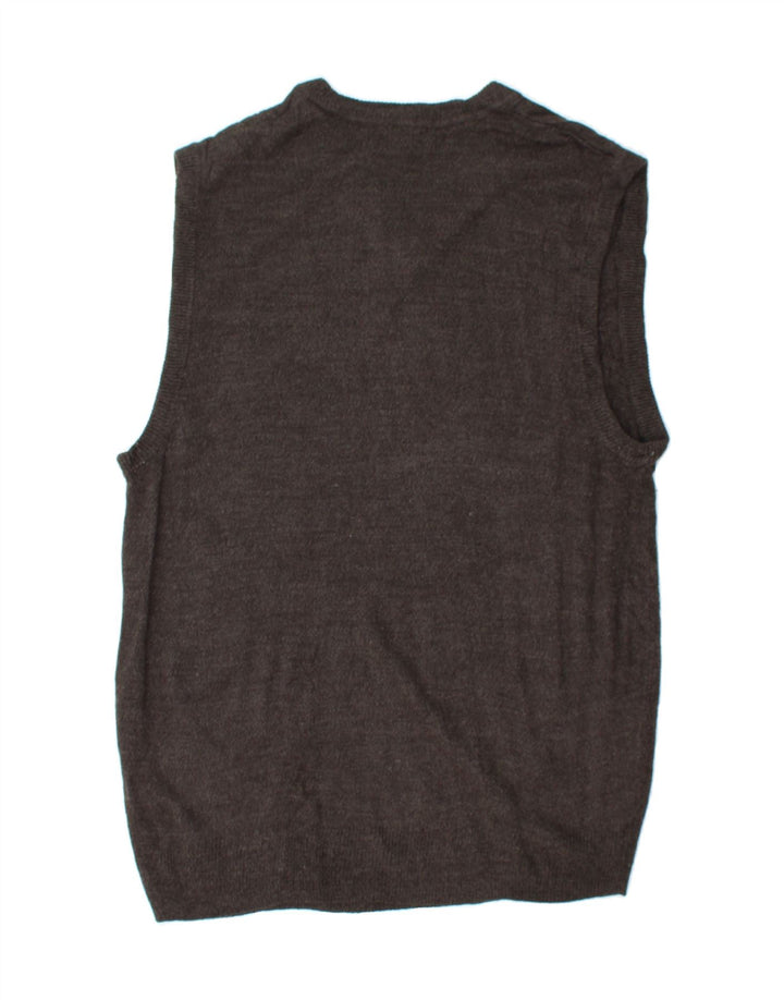 DOCKERS Mens Vest Tank Top Large Grey Argyle/Diamond Acrylic Vintage Dockers and Second-Hand Dockers from Messina Hembry 