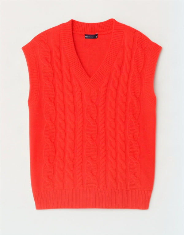 Tank top damski Marks & Spencer UK 14, średni pomarańczowy akryl