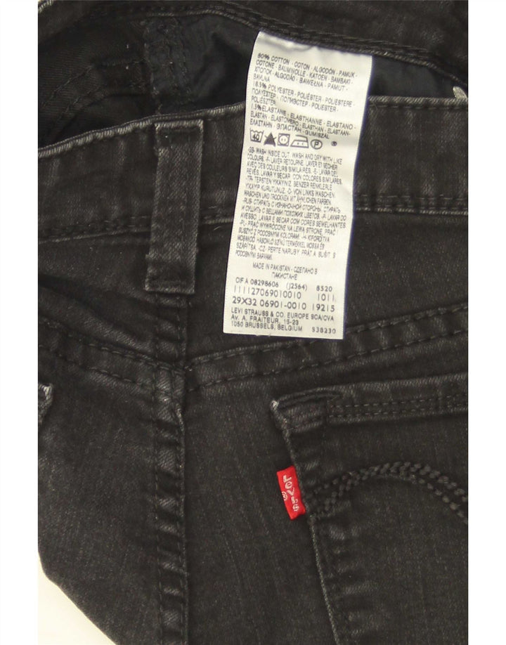 Damskie jeansy Levi's z niską talią W29 L32, czarna bawełna