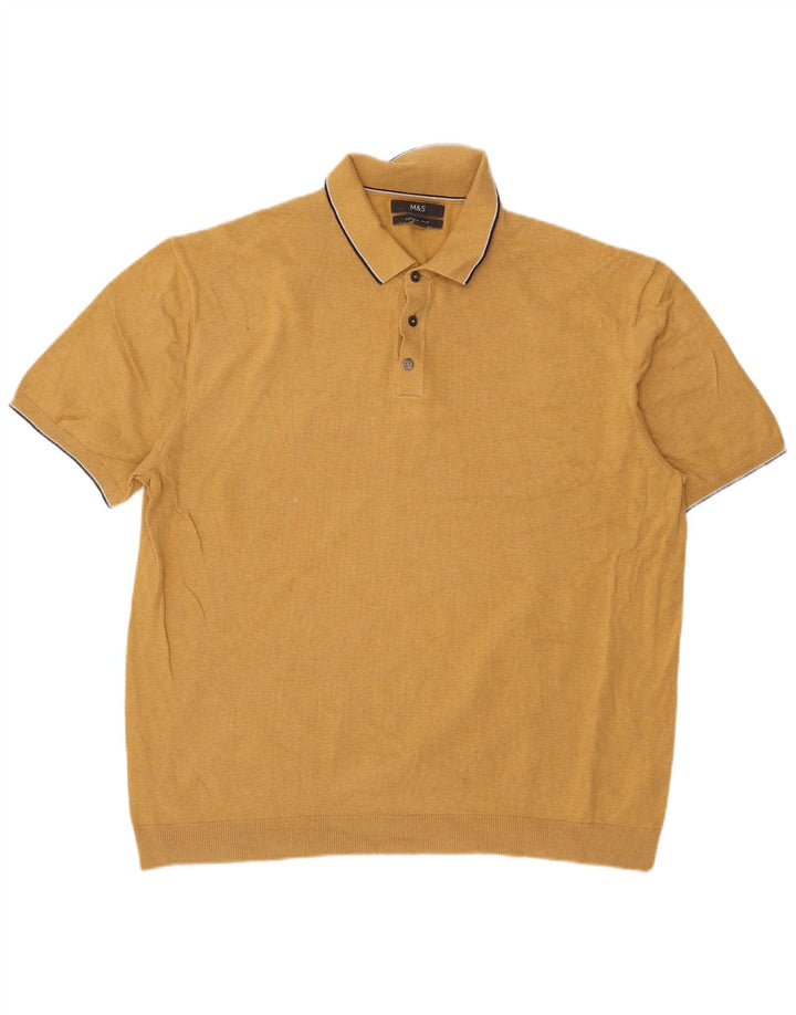Męska koszulka polo Marks & Spencer, 2XL, żółta, bawełniana