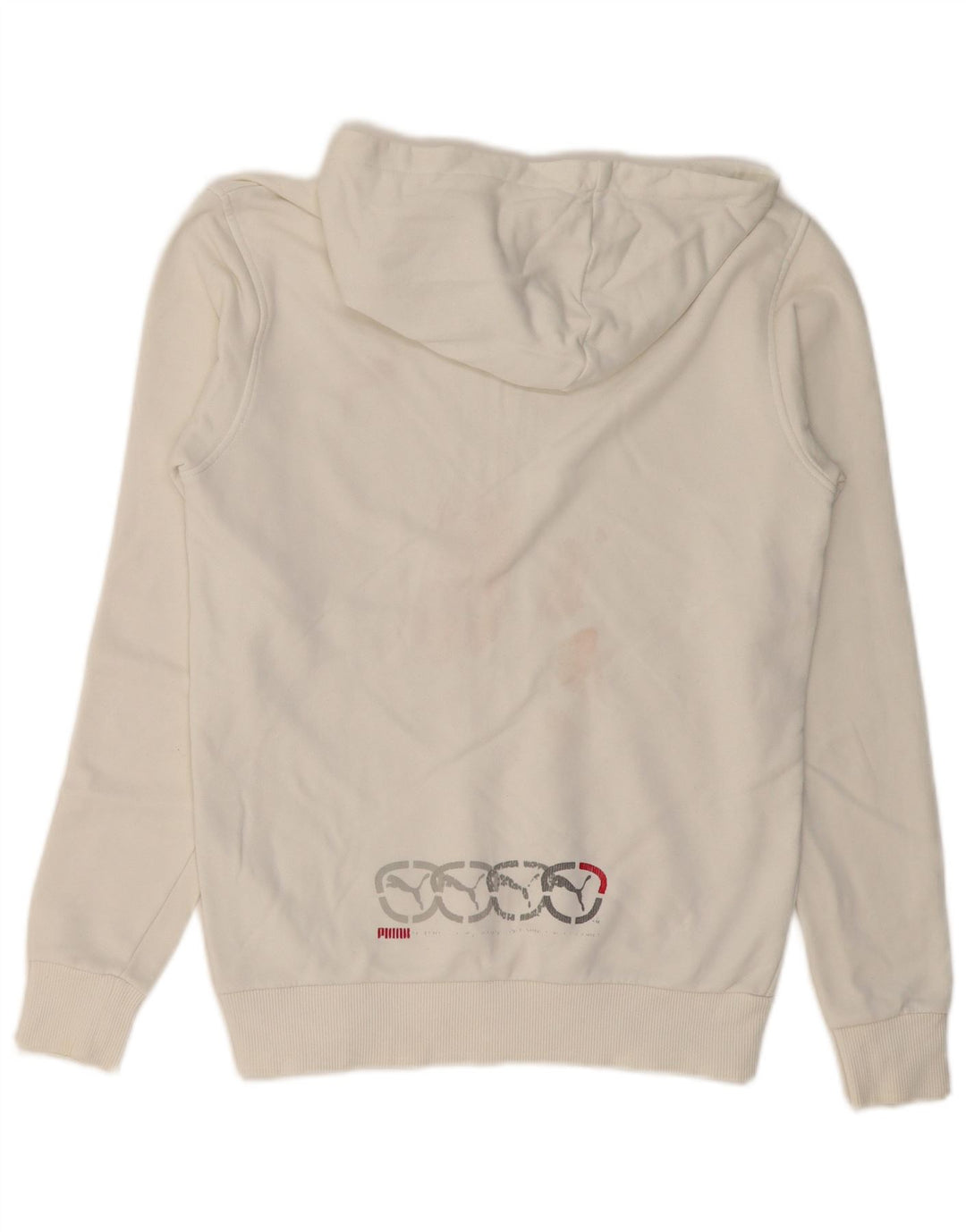 Męska bluza z kapturem Puma z grafiką XS, biała, bawełniana