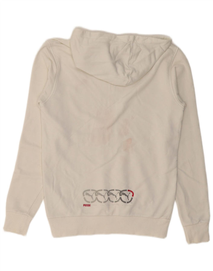Męska bluza z kapturem Puma z grafiką XS, biała, bawełniana