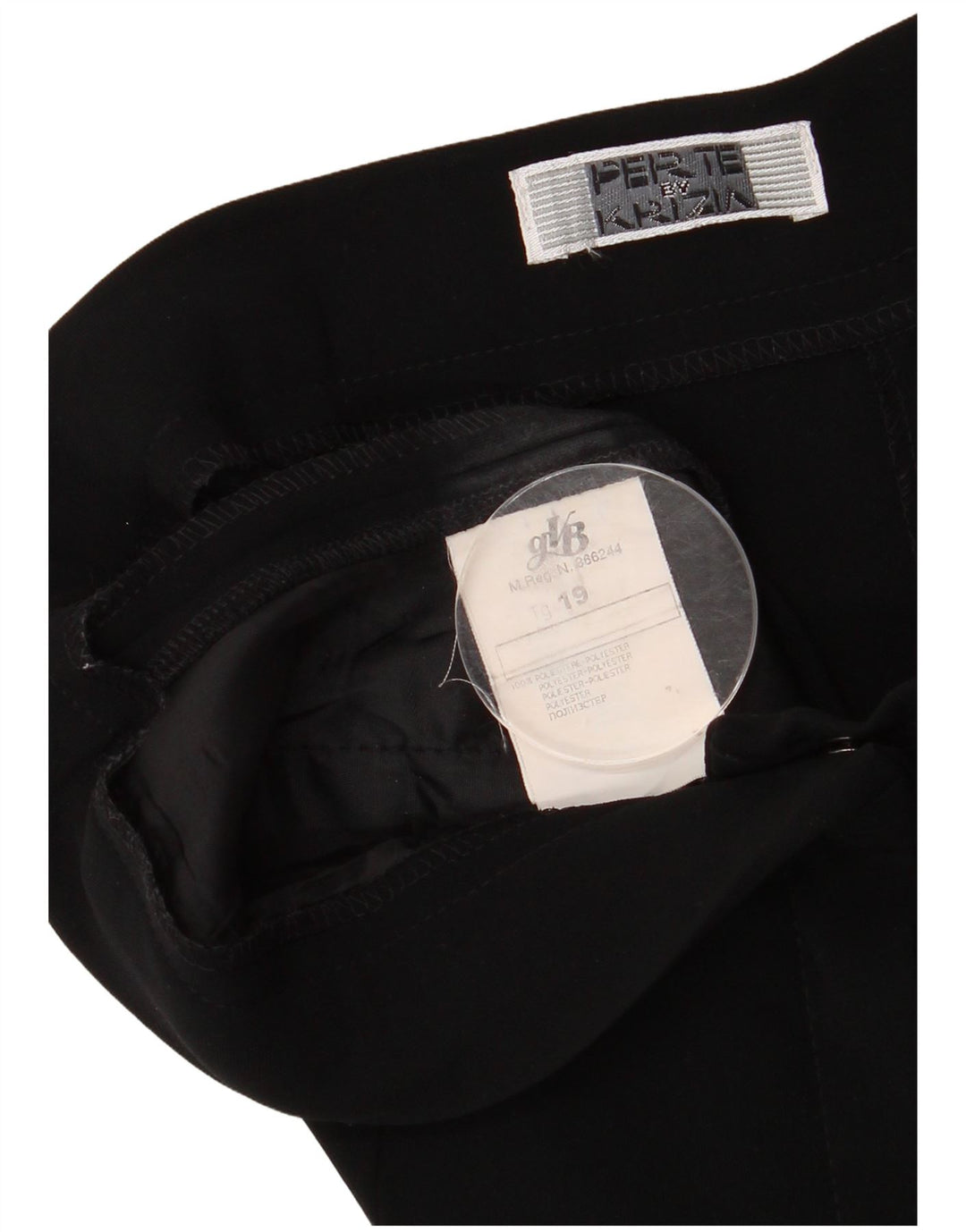 Damskie proste spodnie chino Perte by Krizia W32 L28 Czarny poliester