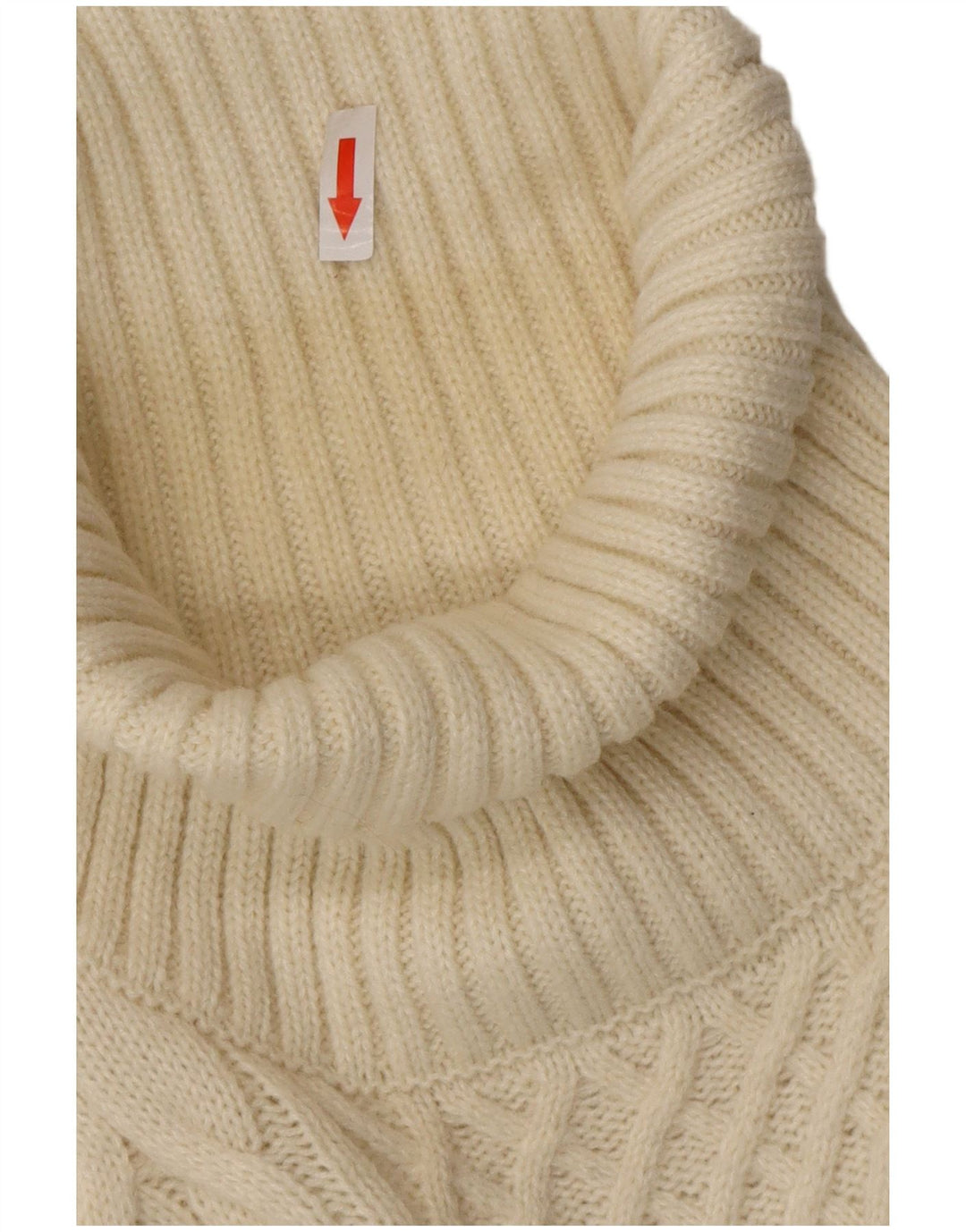 Męski sweter PIOMBO z wywijanym dekoltem 2XL, biały akryl
