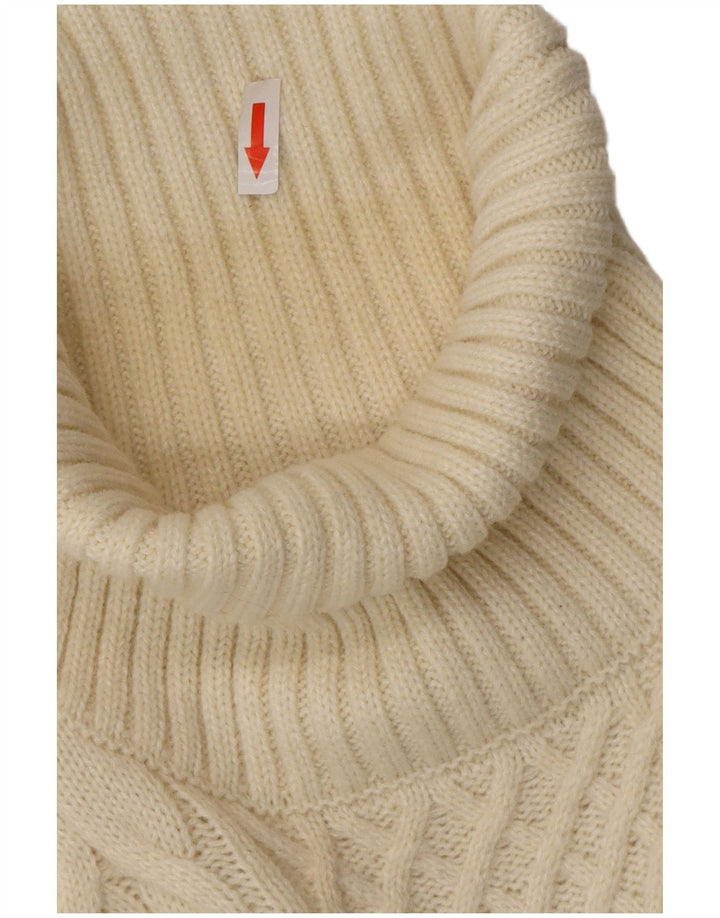 Męski sweter PIOMBO z wywijanym dekoltem 2XL, biały akryl