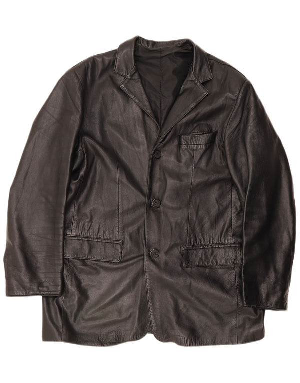 Vintage męska kurtka skórzana IT 54 2XL czarna