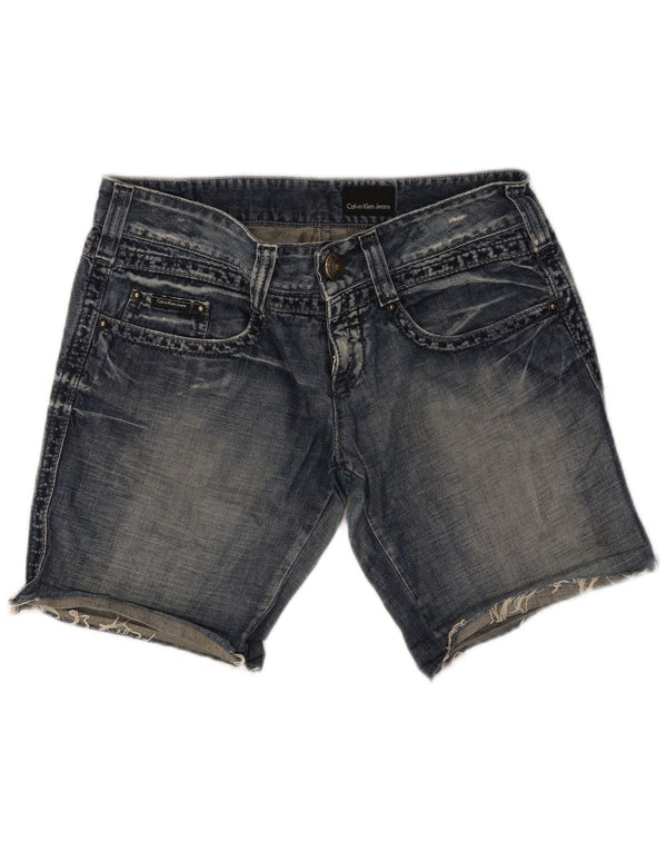 Damskie spodenki jeansowe Calvin Klein W30 Średni niebieski, bawełniany