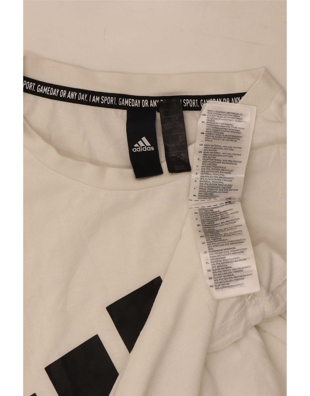 Damska kamizelka graficzna Adidas Top UK 8/10 Mały biały poliester