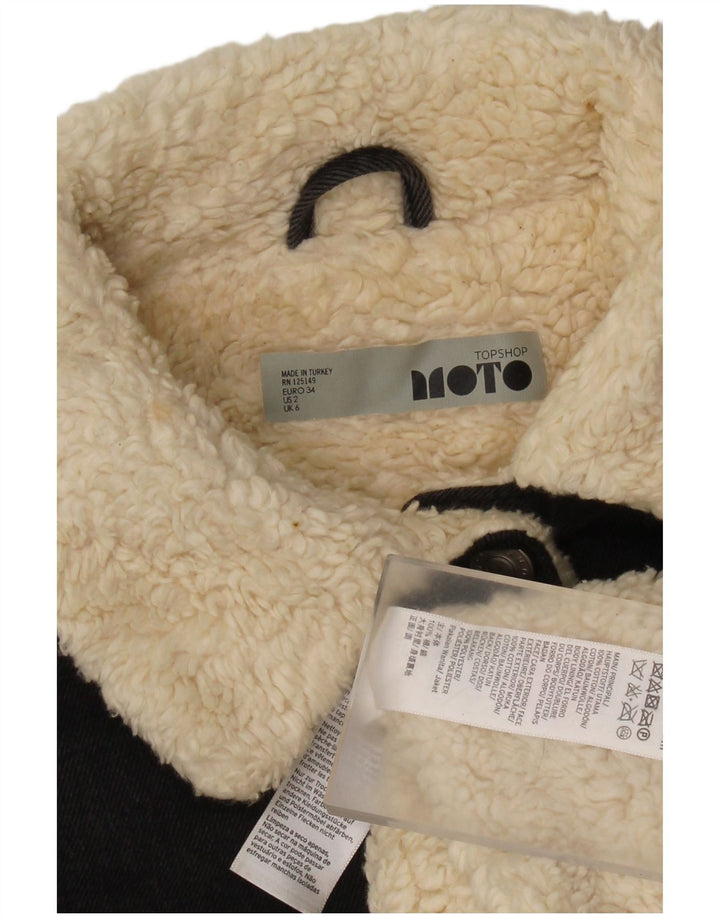 Damska kurtka dżinsowa oversize Topshop Sherpa UK 6 XS, szara bawełna