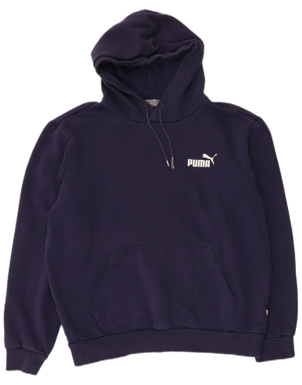 Męski sweter z kapturem Puma z grafiką, średni granatowy, bawełniany