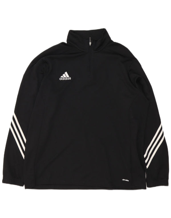 Adidas Męski dres Climalite z zamkiem błyskawicznym na szyi Top 2XL Czarny poliester
