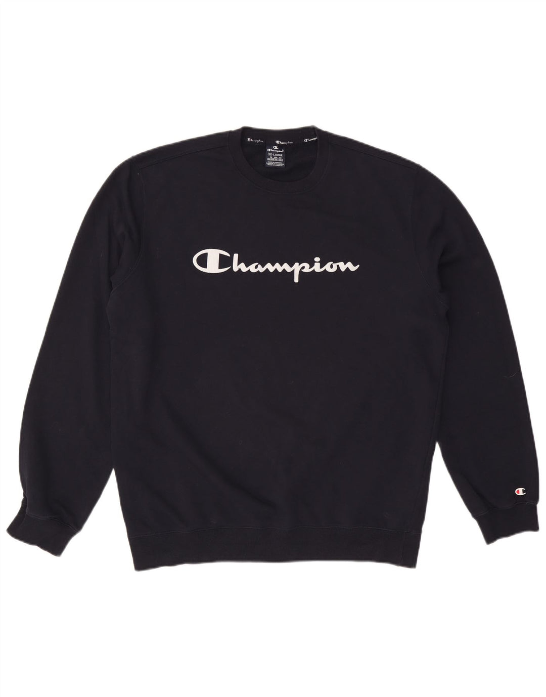 Męska bluza z grafiką CHAMPION 2XL, granatowa, bawełniana