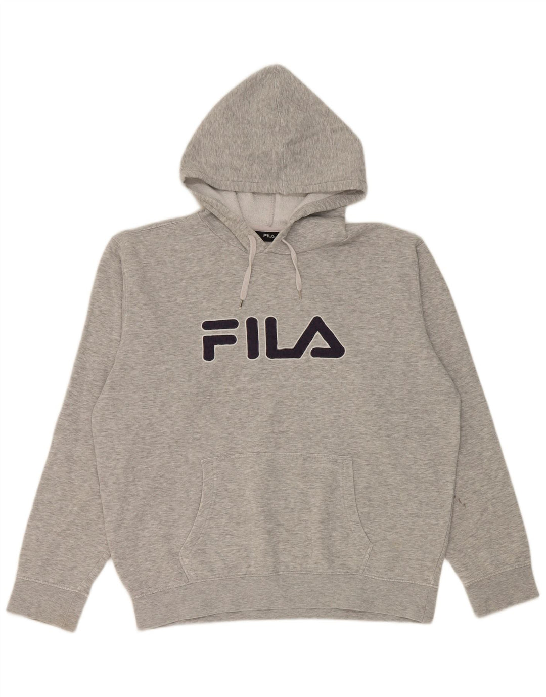 Męski sweter z kapturem Fila z grafiką, duży, szary, nakrapiany