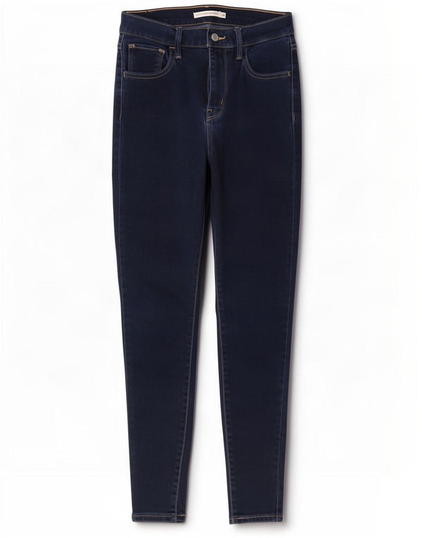 Damskie jeansy Levi's 720 z wysokim stanem, bardzo obcisłe W26 L28, granatowa bawełna