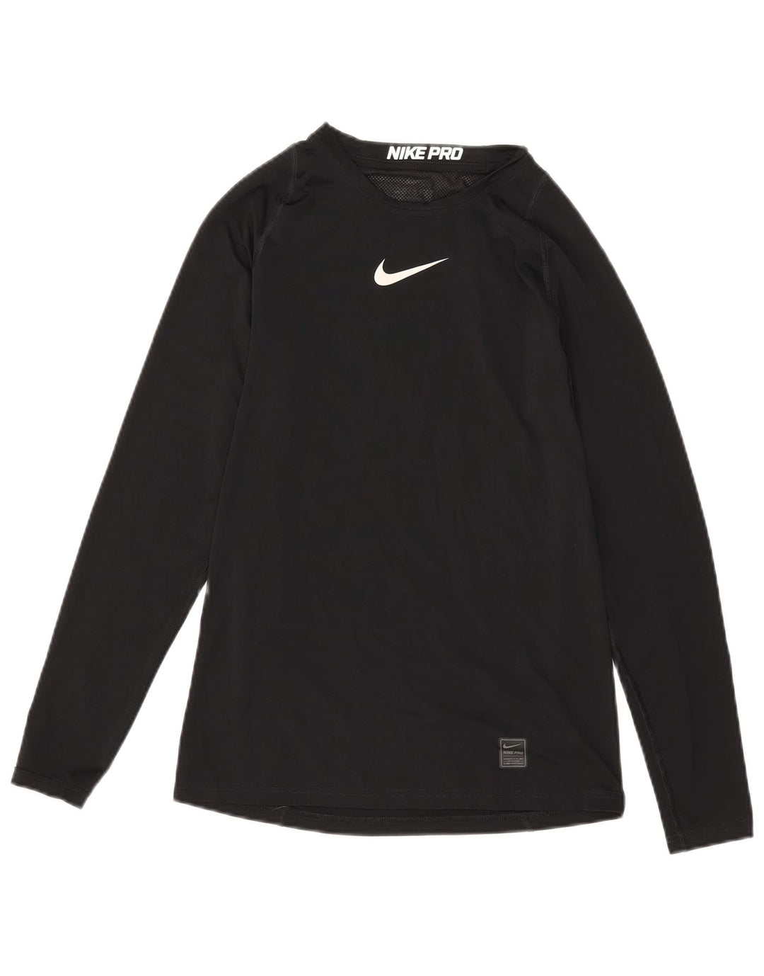 Męska koszulka Nike Dri Fit z grafiką, długim rękawem, małym czarnym poliestrem