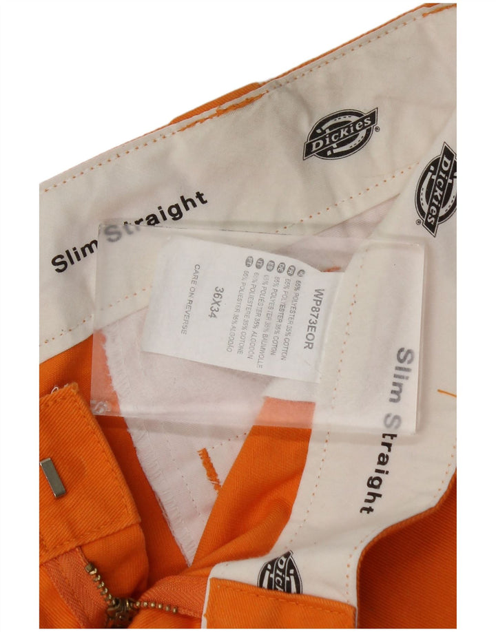 Męskie spodnie chino Dickies Slim Straight W36 L34 Pomarańczowy poliester