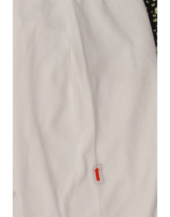 Męski, swobodny, graficzny top LEVI'S z długim rękawem, średniobiały, bawełniany